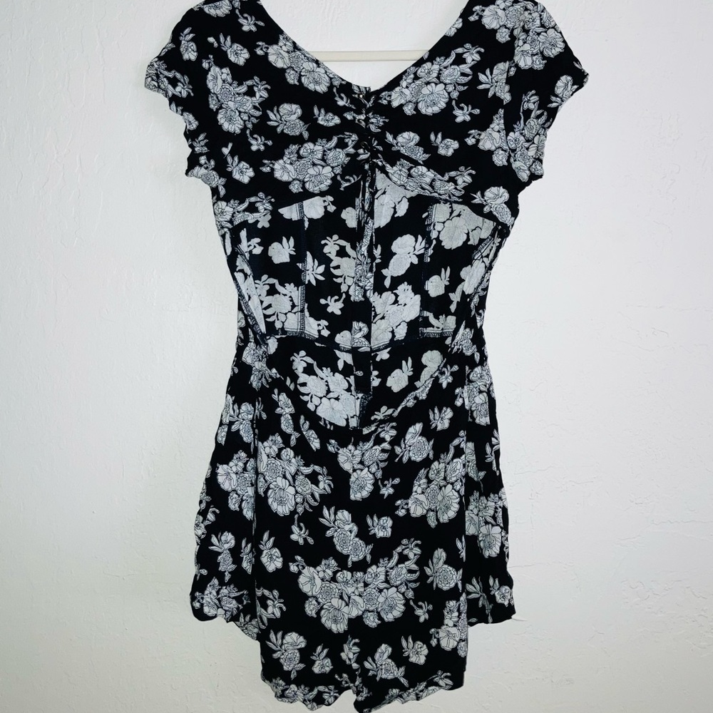 Forever 21 Floral Romper with Open-Back